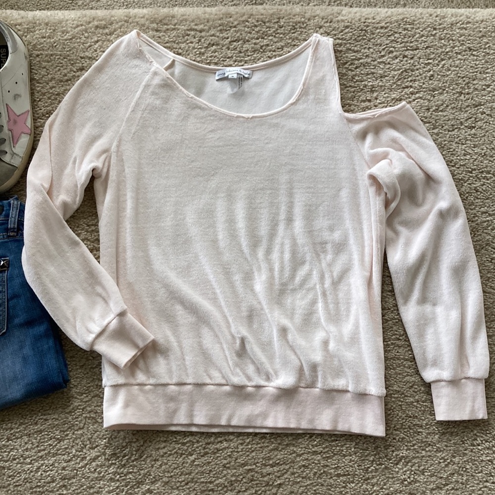 Young Fabulous & Broke Jacee Velour Top in Cream - Picture 2 of 10